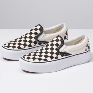 vans slip on platform